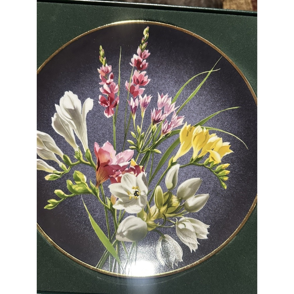 The Flower Gardens of Count Bernadotte Collector Plate Freesia 9.5" Anna Perenna